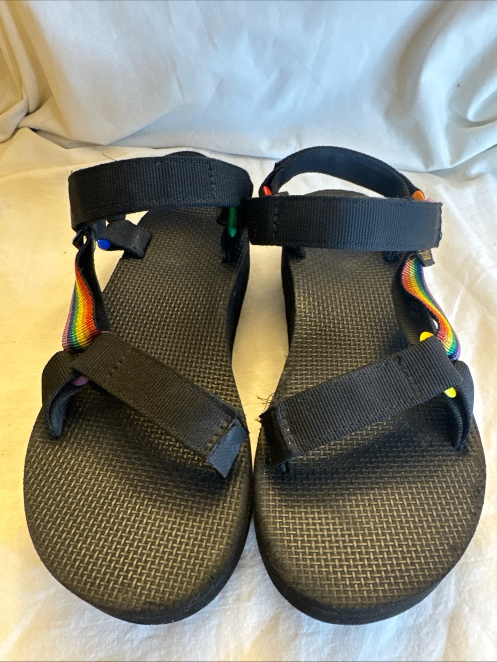 TEVA 1122010 Womens Sz 6 Midform Universal Pride Metallic Rainbow Sandals - Picture 4 of 8